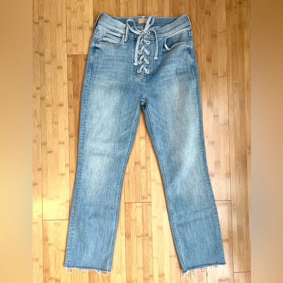 Mother The Dazzler Lace Up Ankle Jeans - Picture 3 of 6